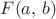 $F(a,\, b)$