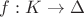 $f : K \rightarrow  \Delta$