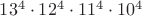 $13^4\cdot12^4\cdot11^4\cdot10^4$