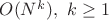 $O(N^k), \ k \geq 1$