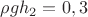 $\rho g h_2=0,3$
