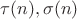 $\tau(n),\sigma(n)$