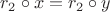 $r_2\circ x=r_2\circ y$