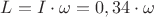 $L=I\cdot \omega=0,34\cdot \omega$