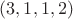 $(3,1,1,2)$