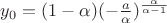 $y_0=(1-\alpha)(-\frac{a}{\alpha})^{\frac{\alpha}{\alpha-1}}$