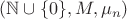 $(\mathbb{N}\cup\{0\},M,\mu_n)$