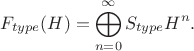 $$F_{type} (H)=\bigoplus\limits_{n=0}^\infty S_{type} H^n.$$