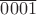 $\overline{0001}$
