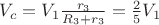 $V_c=V_1 \frac{r_3}{R_3+r_3} = \frac{2}{5} V_1$
