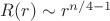 $R(r)\sim r^{n/4-1}$
