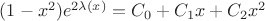 $(1-x^2)e^{2\lambda(x)}=C_0+C_1x+C_2x^2$