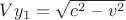 $Vy_1=\sqrt{c^2-v^2}$
