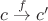 $c \overset{f}{\to} c'$