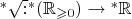 $^* \sqrt: {^* ({\mathbb R_{\geqslant 0}}}) \to {^*\mathbb R}$