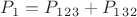 $P_1 = P_1_2_3 + P_1_3_2