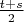 $\frac{t + s} {2}$