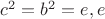 $c^{2}=b^{2}=e, e$
