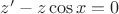 $z'-z\cos x =0$