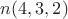 $n(4, 3, 2)$