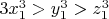 $3x_1^3>y_1^3>z_1^3$