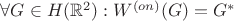 $\forall G \in H(\mathbb R^2) : W^{(on)}(G)=G^*$