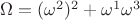 $\Omega=(\omega^2)^2+{\omega^1}{\omega^3}$
