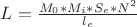 $L = \frac{M_0*M_i*S_e*N^2}{l_e}}$