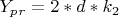 $ Y_p_r  =2*d*k_2  $