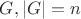 $G, |G|=n$