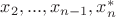 $x_2,...,x_{n-1},x_n^*$
