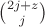 $\binom{2j+z}{j}$