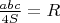 $\frac{abc}{4S}=R$