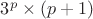 $3^p\times (p+1)$