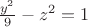 $\frac {y^2}9-z^2=1$