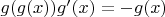 $g(g(x))g'(x)=-g(x)$