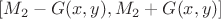 $[M_2-G(x,y), M_2+G(x,y)]$