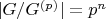 $|G/G^{(p)}|=p^n$