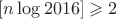 $[n\log 2016]\geqslant 2$