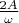 $\frac{2A}{\omega}$