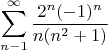 $$\sum\limits_{n-1}^{\infty} \frac {2 ^{n} (-1) ^{n}} {n(n^ 2+1)}$$