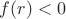 $f(r)<0$