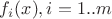 $f_i(x), i=1..m$