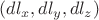 $(dl_x,dl_y,dl_z)$