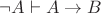 $\neg A \vdash A \to B$