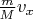 $\frac{m}{M}v_x$