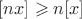 $[nx]\geqslant n[x]$