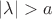 $|\lambda|>a$