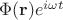 $\Phi(\mathbf r) e^{i\omega t}$