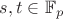 $s,t \in {\mathbb F}_p$